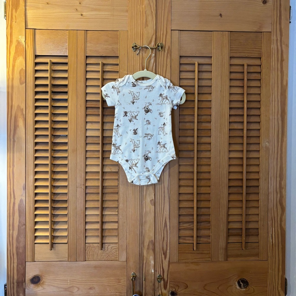 Disney Cream Bodysuit with Animal Design